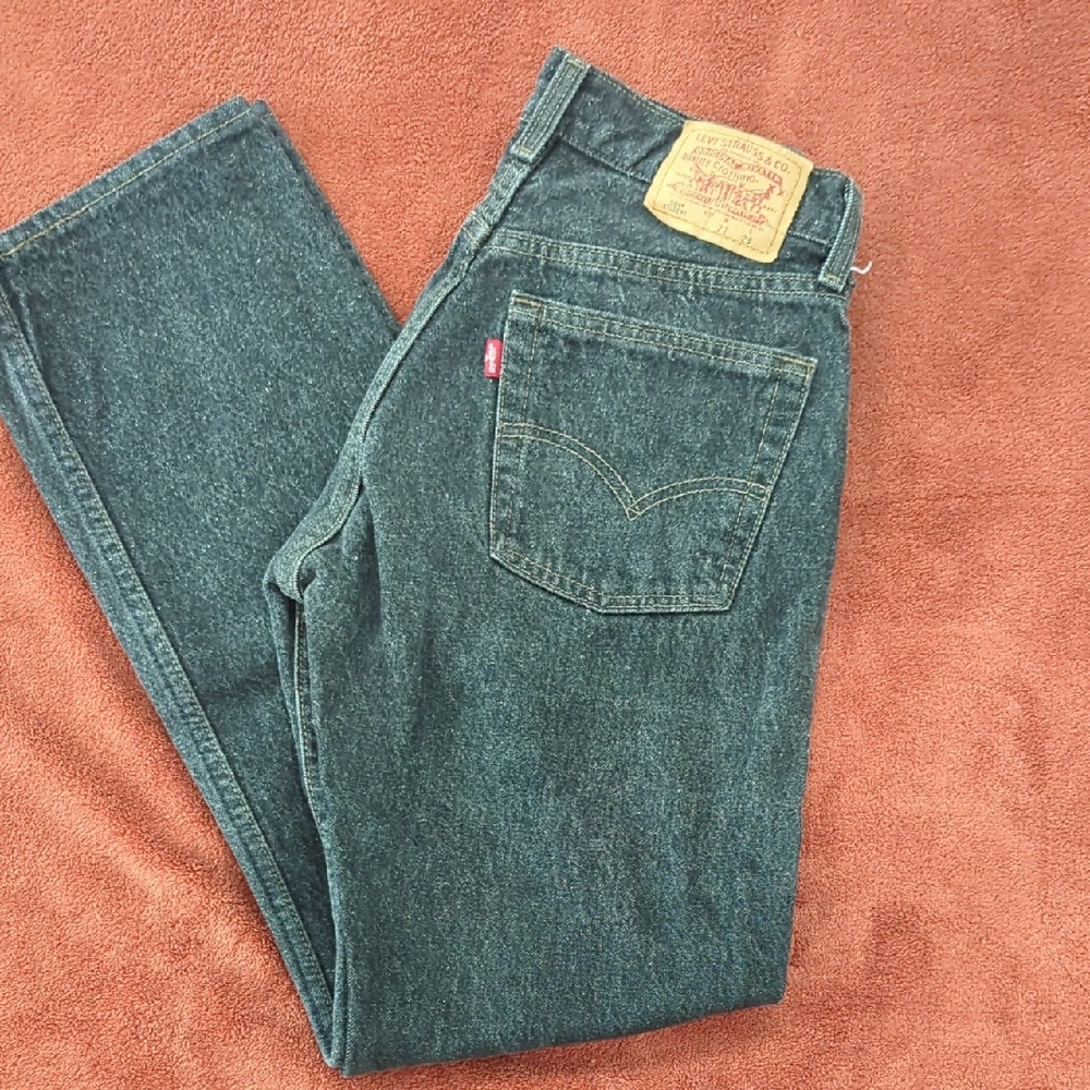 Levi's Men's Black Straight Jeans 501 Student Made In The USA Vintage